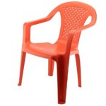 Židlička plast dětská červená