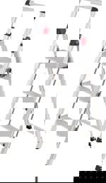 TOOLCRAFT TO-10104639 Slitina hliníku dvojité pevné schůdky skládací, Montáž bez nářadí stříbrná EN 14183 3.9 kg