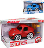 Auto sportovní na šroubování set s nástrojem k sestavení 2 barvy plast
