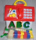 Domeček vkládačka plastový telefon