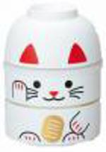 Hakoya Japonský jídlonosič Bento Maneki Neko bílý, 440 ml