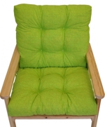 Polstr na zahradní křeslo s nízkým opěradlem - látka světle zelený melír | RYCHLÉ DODÁNÍ