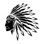 Samolepka hlava indiána na auto a motorku, tuning nálepka (1953)