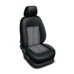 Autopotahy na Škoda Octavia I., dělené zadní sedadlo, 4 opěrky hlavy, Authentic Premium Matrix, barva Matrix  šedá 2210