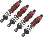 Reely 1:10 hliníkový olejový tlumič červená (metalíza) s peřím černá 90 mm 4 ks