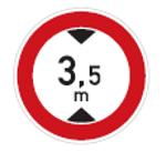 Zákaz vjezdu vozidel, jejichž výška přesahuje vyznačenou mez