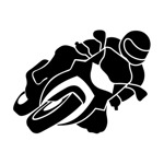 Samolepka závodní motorka na auto a motorku, tuning nálepka (4193)