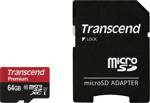Transcend Premium paměťová karta microSDXC 64 GB Class 10, UHS-I vč. SD adaptéru