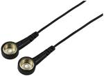 TRU COMPONENTS TC-12356300 ESD zemnicí kabel černá 1.80 m tlačítko 10 mm, tlačítko 10 mm