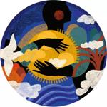 RAVENSBURGER Kulaté puzzle Little Sun: Správný pocit 500 dílků