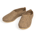 Dámské domácí filcové pantofle béžové 36