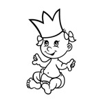 Samolepka princezna na auto a motorku, tuning nálepka (4588)