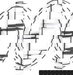 Nástěnná police, kovová, černá 17010