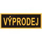 Papírový banner, plakát SKONTO 650x240mm,"VÝPRODEJ", žlutý, černý potisk, 4ks