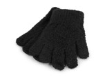 Dětské pletené rukavice froté, barva 8 černá