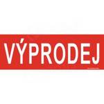 Papírový banner, plakát SKONTO 700 x 250 mm, "VÝPRODEJ", červený, 4 ks