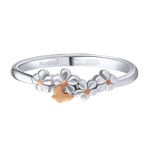 Stříbrný prsten Hestia pozlacený růžovým zlatem