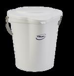 Bílý plastový kbelík s víkem 12l VIKAN 56865