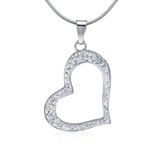 Stříbrný přívěsek srdce se Swarovski® Crystals