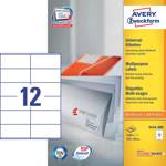 Avery-Zweckform 3424-200 univerzální etikety 105 x 48 mm papír bílá 2640 ks trvalé barevná laserová tiskárna, laserová tiskárna, barevná kopírka, kopírka,