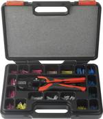 TOOLCRAFT HJ540168BC-A1A5 TO-7104990 sada krimpovacích kleští smršťovací spojka , lisovací spojky , 0.5 do 8 mm², vč. krimpovacího sortimentu v kufru , vč.