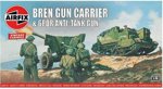 * Airfix Classic Kit VINTAGE military A01309V Bren Gun Carrier & 6 pdr Anti-Tank Gun 1:76