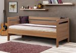 BMB TINA postel 90x200cm vysoká obě čela/ Imitace dřeva / Oblé rohy