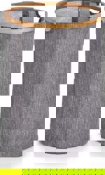 Koš na prádlo, plátěný / bambus, šedý 14238