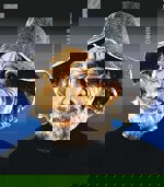 Maska latex Chlap vlasy a klobouk šedý