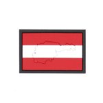 Nášivka 3D plastová RAKOUSKO s obrysem země velcro