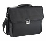 d&amp;n Pánská textilní aktovka černá 5662-01