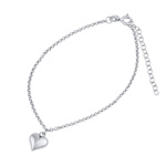 Stříbrný náramek srdce