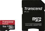 Transcend Premium paměťová karta microSDHC Industrial 16 GB Class 10, UHS-I vč. SD adaptéru