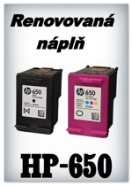 Náplně do tiskáren - SADA HP-650 black + HP-650 XL color