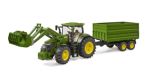 Bruder 3155 John Deere 7R 350 s čelním nakladačem a přívěsem