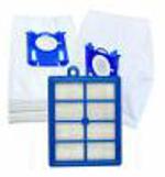 AE2T10HF 3D Sáčky pro AEG-ELECTROLUX-PHILIPS (typ s-bag) a omývatelný HEPA filtr, sada 10+1ks