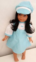 * Hamiro panenka 52 cm látková s vlasy mrkací - česká panenka, 0+