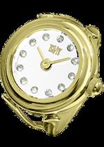 Dámské hodinky Ring Watch – barevná kombinace pozlacená nerez ocel / bílý ciferník / ocelový pásek