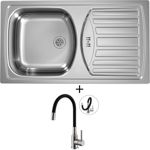 SET Alveus BASIC 150 tkaná struktura + Alveus MINTAS nerez/černá