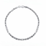 Stříbrný náramek Byzantine dámský i pánský - 3 mm