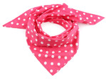 Bavlněný šátek s puntíky 70x70 cm, barva 3 růžová
