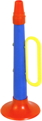SMĚR Trubka barevná dětská 20cm plast *HUDEBNÍ NÁSTROJE*