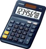Casio MS-8E stolní kalkulačka, displej (počet míst) 8, solární napájení, tmavě modrá