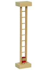 Originální dřevěná hračka dřevěný oboustranný artista - červený