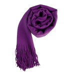 Dámská jednobarevná pašmína tmavě fialová