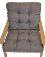 Polstr na zahradní křeslo s nízkým opěradlem - látka šedý melír | RYCHLÉ DODÁNÍ