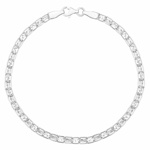 Zlatý náramek Nilnix z bílého zlata - 3,5 mm  18 cm