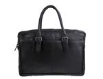 Old West Klasická kožená taška na notebook Houston černá 17099-001