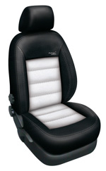 Automega Autopotahy Škoda Superb II, limuzina, AUTHENTIC LEATHER, černobílé