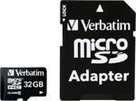 Verbatim MICRO SDHC 32GB CL 10 ADAP paměťová karta microSDHC 32 GB Class 10 vč. SD adaptéru